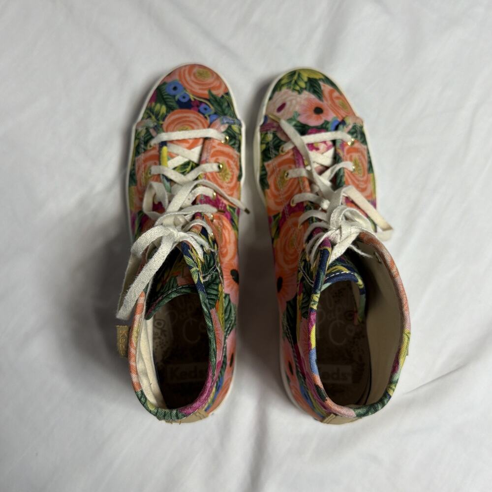 Keds x Rifle Paper Co. Juliet Floral High Top Sneakers - Size 8M - Picture 8 of 11